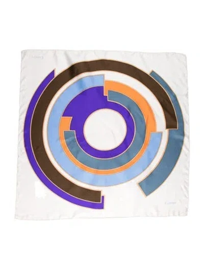 Pre-owned Cartier Silk Striped Scarf