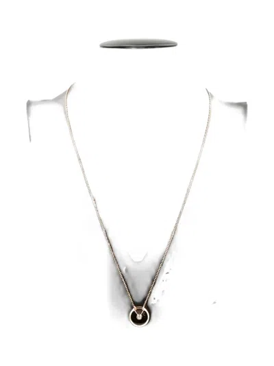 Pre-owned Cartier Silver Amulette De  Diamond And Onyx Necklace In Gold