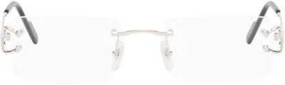 Cartier Silver 'c De ' Glasses In White
