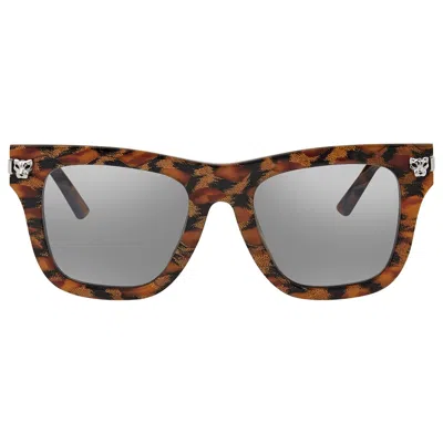 Cartier Silver Cat Eye Ladies Sunglasses Ct0025s 003 50