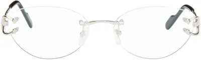 Cartier Silver Ct0487o Glasses In Silver-silver-transp
