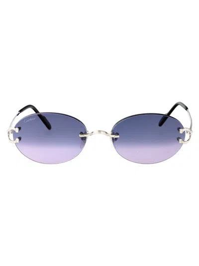 Cartier Silver Metal Sunglasses