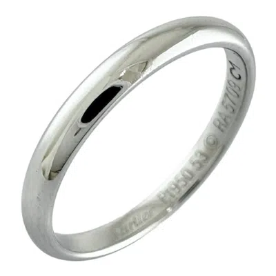 Pre-owned Cartier Silver Platinum 950 Band Ring ()