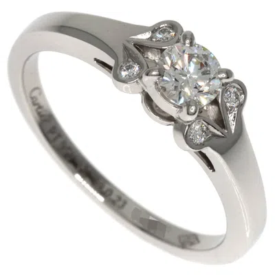 Pre-owned Cartier Silver Platinum 950 Band Ring ()