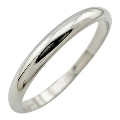 Pre-owned Cartier Silver Platinum 950 Band Ring ()
