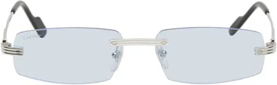 Cartier Silver 'première De ' Sunglasses In Silver-silver-light