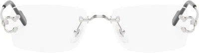 Cartier Silver 'signature C De ' Glasses
