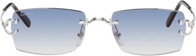 Cartier Silver 'signature C De ' Sunglasses