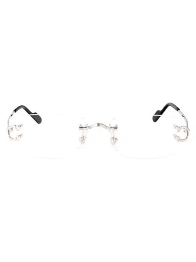 Cartier Silver-silver-transparent Metal Glasses