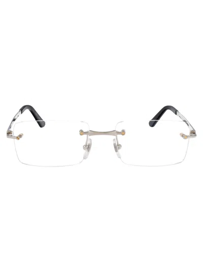 Cartier Silver-silver-transparent Titanium Glasses