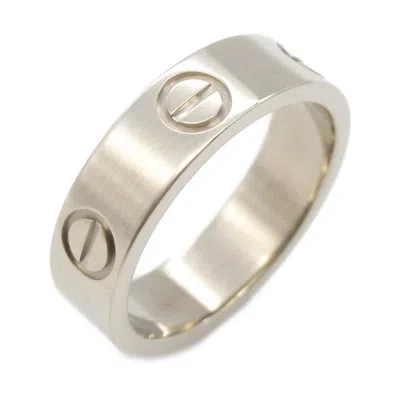 Pre-owned Cartier Silver White Gold (18k) Band Ring ()