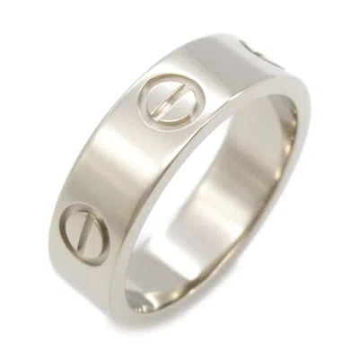 Pre-owned Cartier Silver White Gold (18k) Band Ring ()