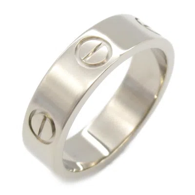 Pre-owned Cartier Silver White Gold (18k) Band Ring ()