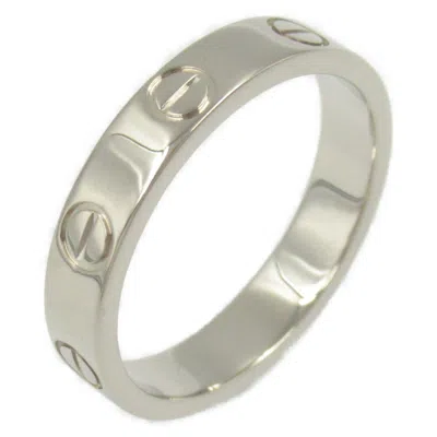Pre-owned Cartier Silver White Gold (18k) Band Ring ()