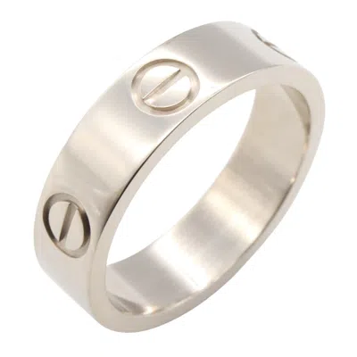 Pre-owned Cartier Silver White Gold (18k) Band Ring ()