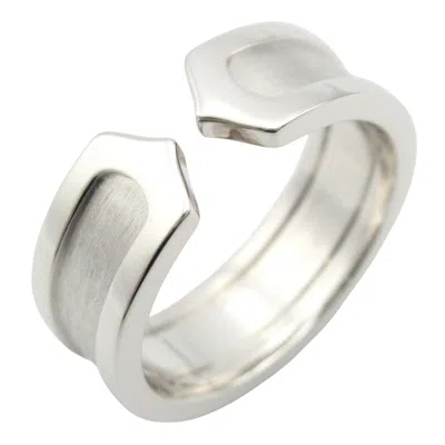 Pre-owned Cartier Silver White Gold (18k) Band Ring ()