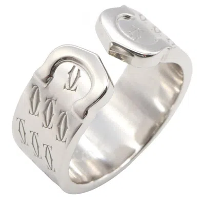 Pre-owned Cartier Silver White Gold (18k) Band Ring ()