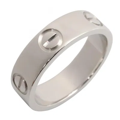 Pre-owned Cartier Silver White Gold (18k) Band Ring ()