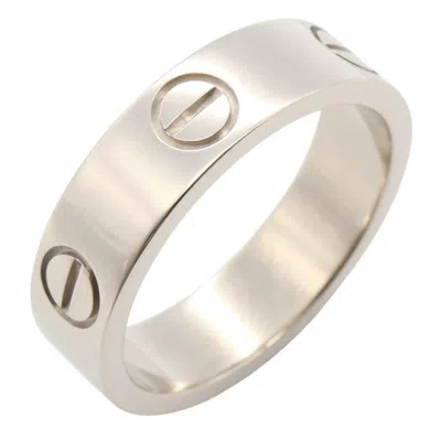 Pre-owned Cartier Silver White Gold (18k) Band Ring ()