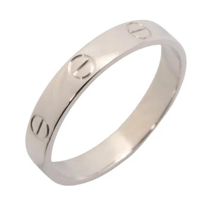 Pre-owned Cartier Silver White Gold (18k) Band Ring ()