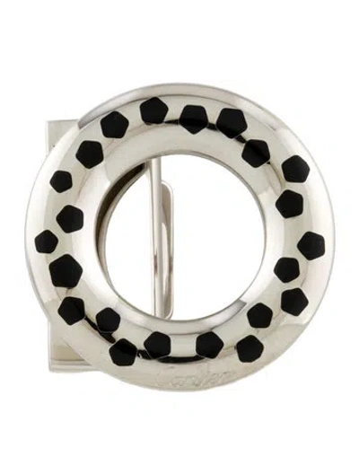 Pre-owned Cartier Silver-tone Pattern Belt Buckle In Multi