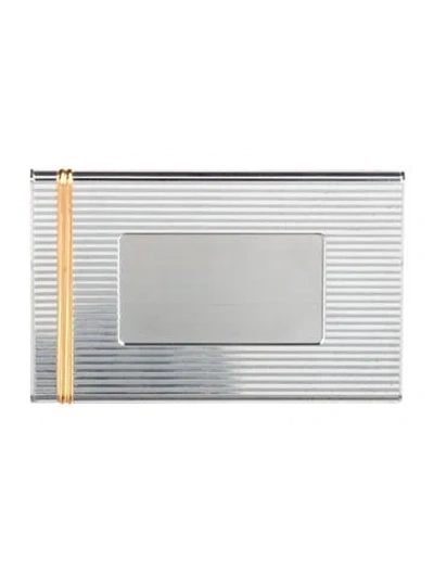 Pre-owned Cartier Silver-toned Textured Business Card Holder