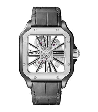 Cartier Skeleton Watch 39.8mm In Black