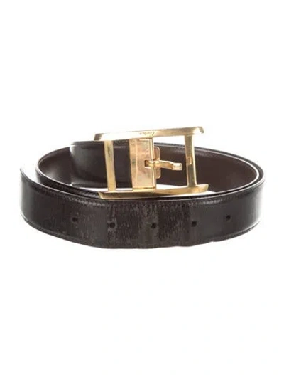 Pre-owned Cartier Skinny Leather Belt Kit In Black
