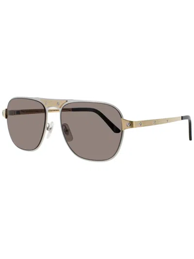 Cartier Sleek Men's Sunglasses - Ct0532s In Brown