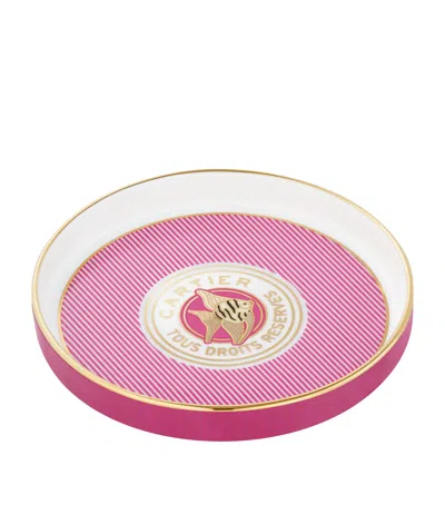 Cartier Small  Characters Trinket Tray In Pink