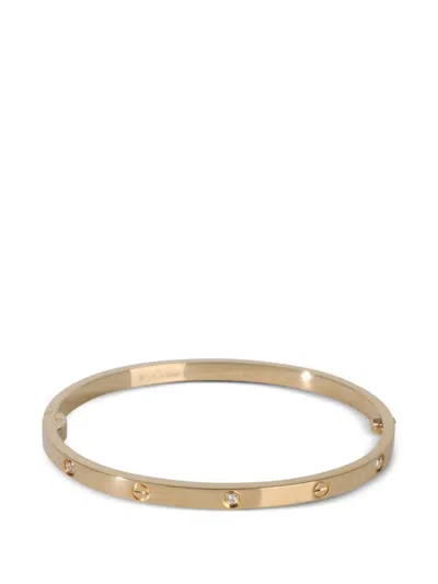 Pre-owned Cartier Small  Love Diamond Bracelet In Gold