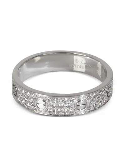 Pre-owned Cartier Small Love Ring In Silver