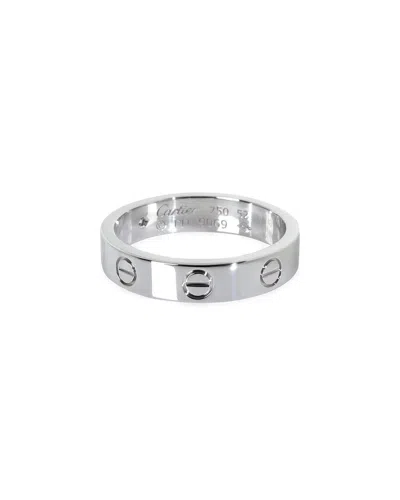 Cartier Small Model Love 18k 0.04 Ct. Tw. Diamond Ring (authentic Pre-loved) In Metallic