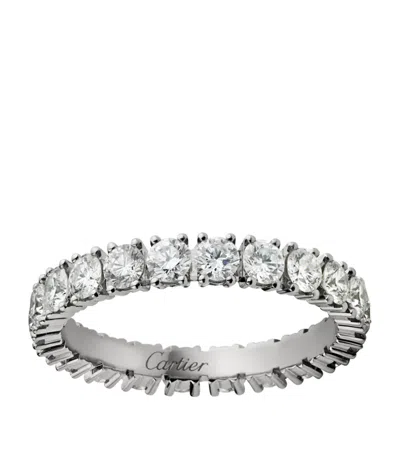 Cartier Small Platinum And Diamond  Destinée Ring In White