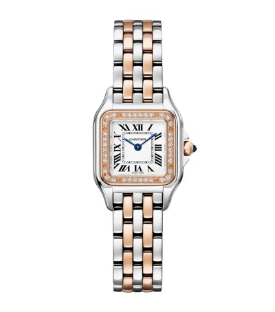 Cartier Small Rose Gold And Diamond Panthère De  Watch