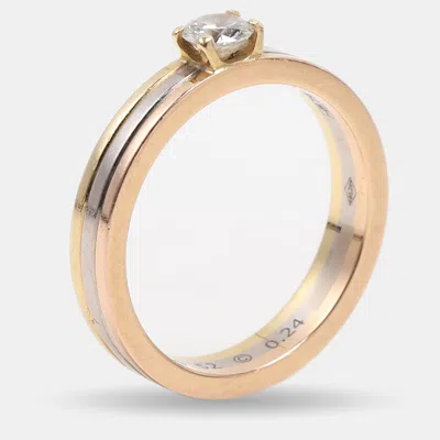 Pre-owned Cartier Solitaire Ring Eu 52 In Gold