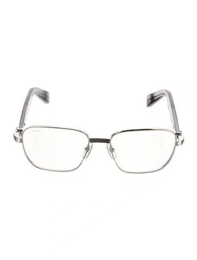 Pre-owned Cartier Square Eyeglasses In Silver
