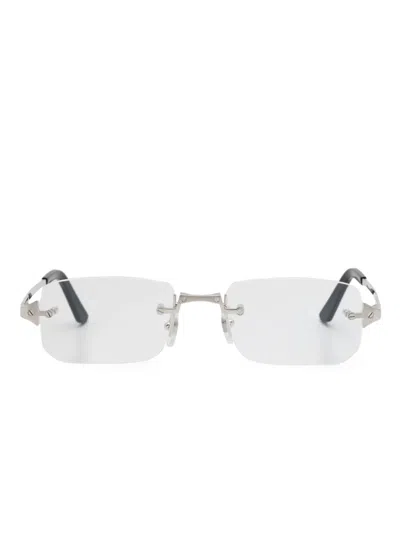 Cartier Square-frame Glasses In 银色