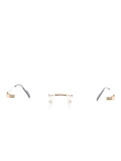 Cartier Square-frame Rimless Glasses In White