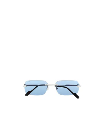 Cartier Square-frame Sunglasses In Blue