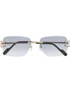 Cartier Square-frame Sunglasses In Gold