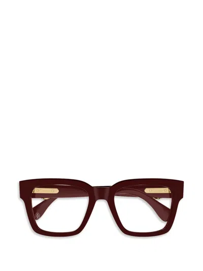 Cartier Square Glasses In Brown