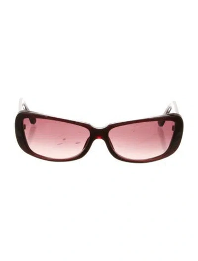 Pre-owned Cartier Square Gradient Sunglasses In Burgundy