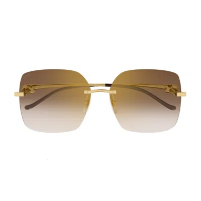 Cartier Square Rimless Sunglasses In Multi