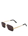 Cartier Square Sunglasses, 55mm In Gold