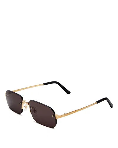 Cartier Square Sunglasses, 55mm In Gold