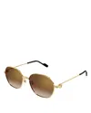 Cartier Square Sunglasses, 56mm In Gold