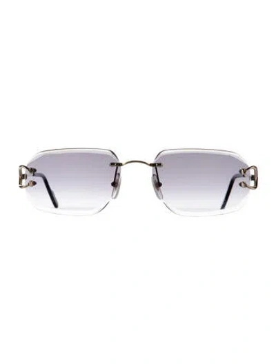 Pre-owned Cartier Square Tinted Sunglasses