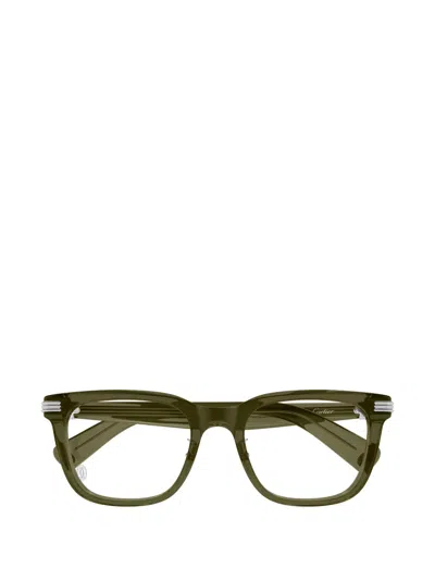 Cartier Square-frame Glasses In Green