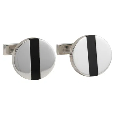 Pre-owned Cartier Stainless Steel & Black Onyx Cufflinks With Original  Box